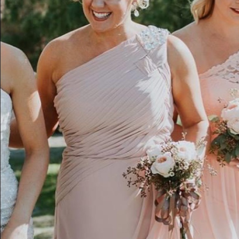 Blush bridesmaids dress